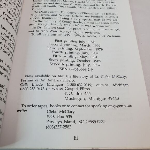 Living Proof Lt. Clebe McClary USMC 1st Recon Platoon Signed Paperback - Picture 4 of 11